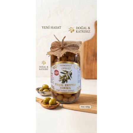 Organik Yeşil Zeytin-Doğal Yeşil Kırma Zeytin-Manzelina Yeşil Kırma-Yerli Zeytin -Ata Tohumu
