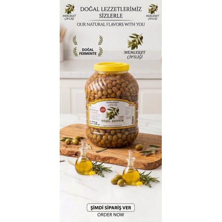 Organik Yeşil Zeytin-Doğal Yeşil Çizik Zeytin-Kalamata Yeşil Dilme-Yerli Zeytin -Organik Eşşek Zeytin-Ata Tohumu
