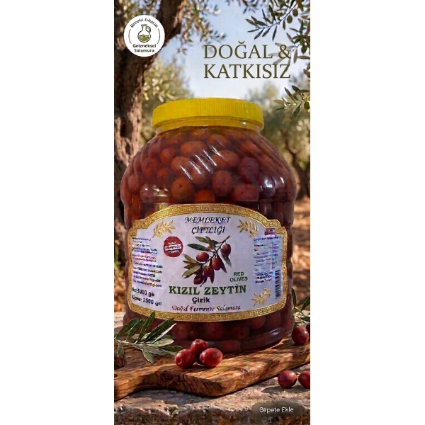 Kızılı Dilme Manzelina Zeytin 1  Kg
