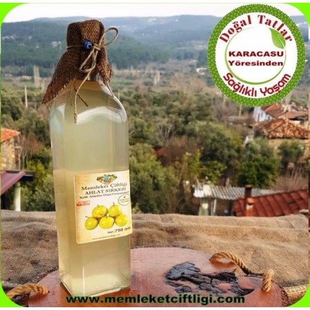 Doğal Ahlat Sirkesi 750 ml Cam Şişe