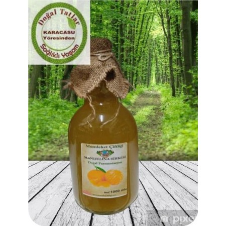 Doğal Fermente Mandalina Sirkesi 1 Lt (Cam Şişe)