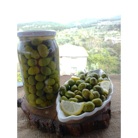 Doğal Yeşil Manzelina Kırma Zeytin 1 Kg (10 Adet)